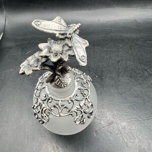 Elegant Silver Butterfly perfume bottle